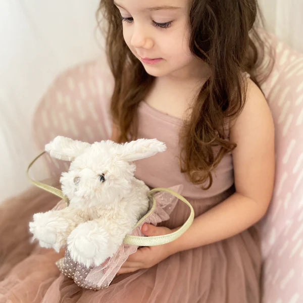 Set perrito maltes peluche y bolso