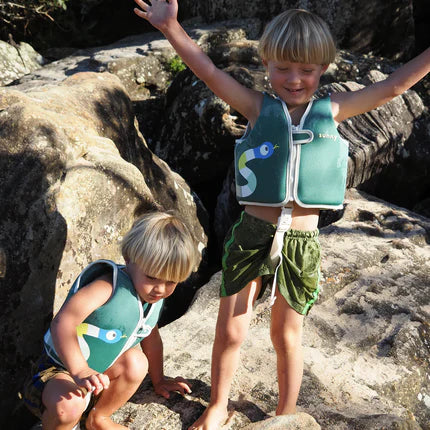 Chaleco salvavidas para niños de 2 a 3 años - Verde Into the Jungle