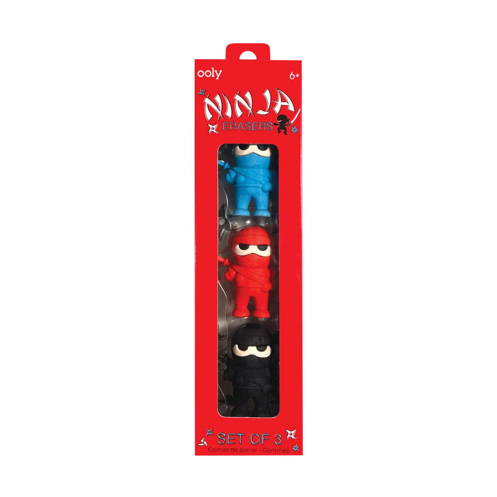 Gomas de borrar Ninja (Juego de 3)