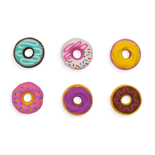 Gomas de borrar Dainty Donuts con aroma a vainilla (juego de 6)