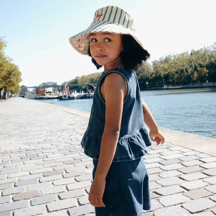 Sombrero Reversible Rayas Cherry