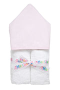 Toalla infantil de rayas seersucker rosa