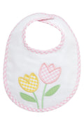 Babero básico con aplique de tulipán