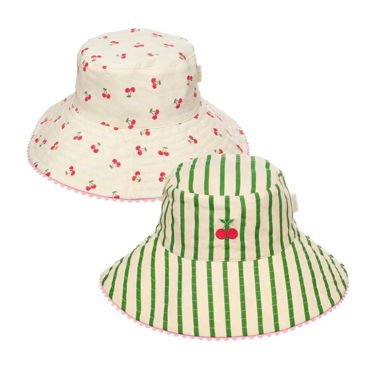 Sombrero Reversible Rayas Cherry
