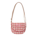 Bolso gingham con volante y lazo
