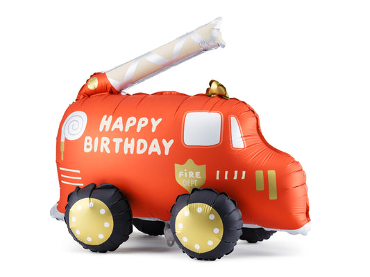 Metalizado globo fire truck, mezcla, 67x53 cm