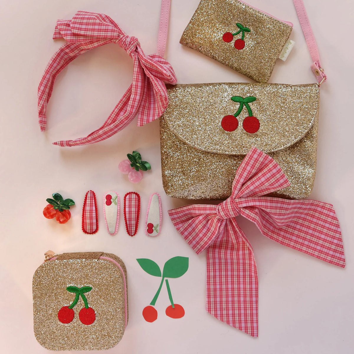 Bolso con purpurina Cherry Dreams