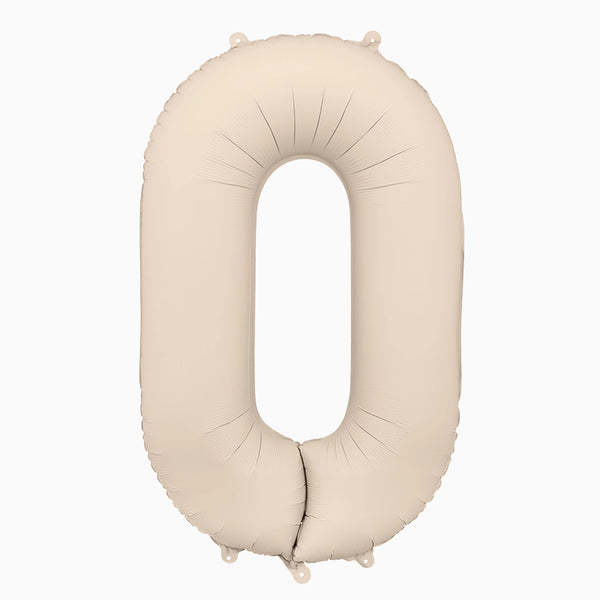 Globo Foil Número Mediano 86 cm Mate Beige