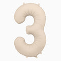 Globo Foil Número Mediano 86 cm Mate Beige