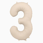 Globo Foil Número Mediano 86 cm Mate Beige