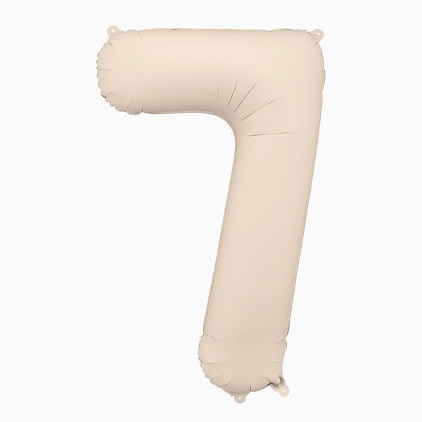 Globo Foil Número Mediano 86 cm Mate Beige