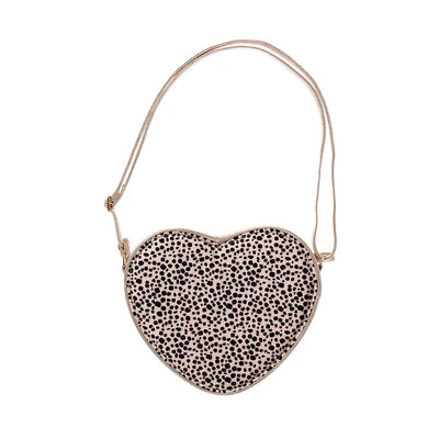 BOLSO DE LEOPARDO CON CORAZON DE AMOR