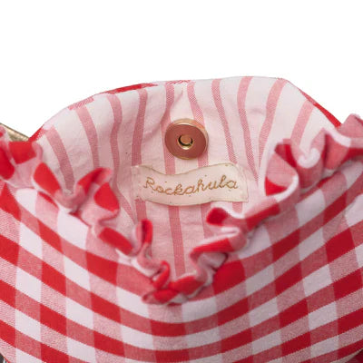 Bolso gingham con volante y corazón