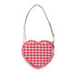 Bolso gingham con volante y corazón