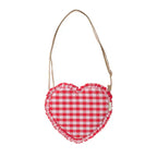 Bolso gingham con volante y corazón