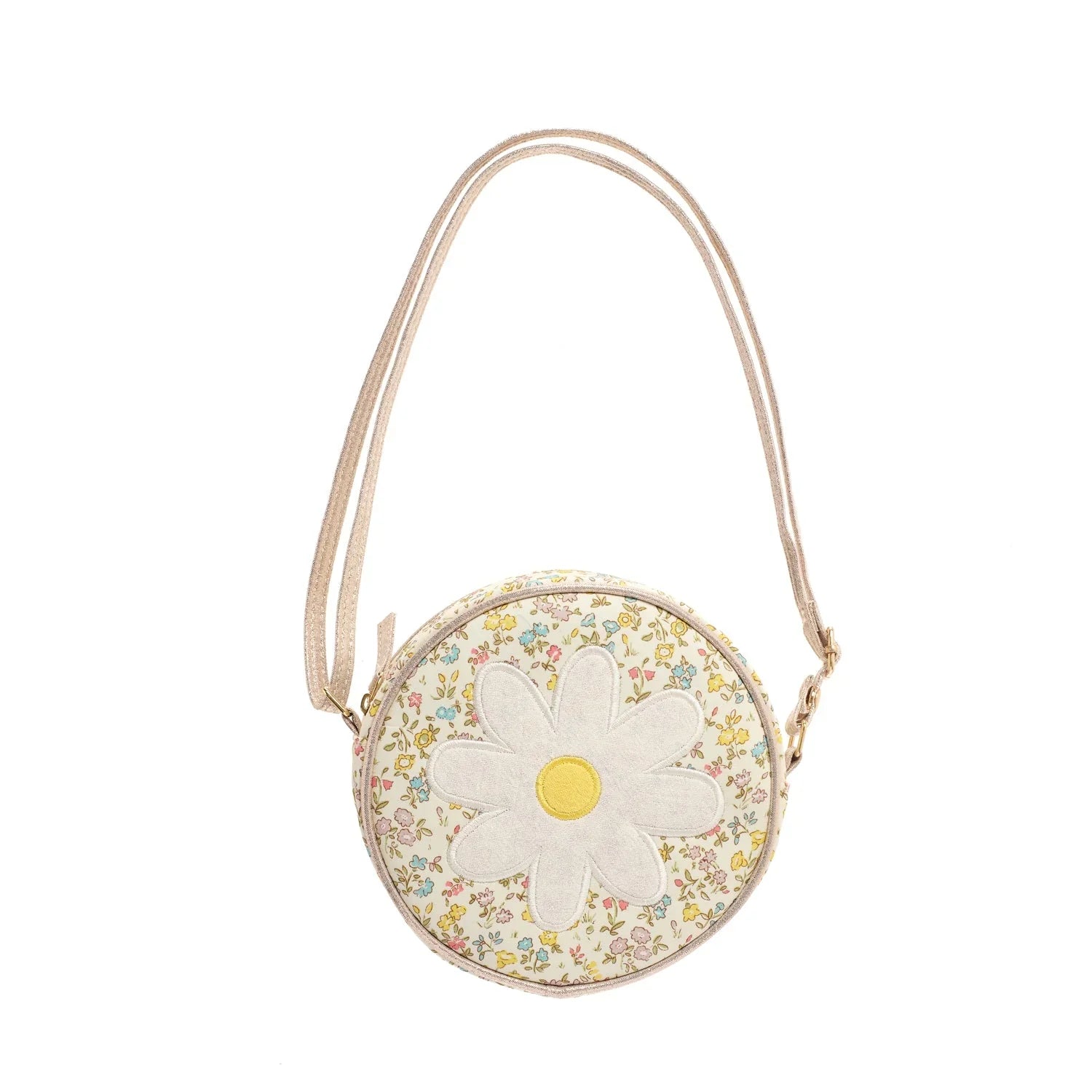 Bolso redondo margaritas