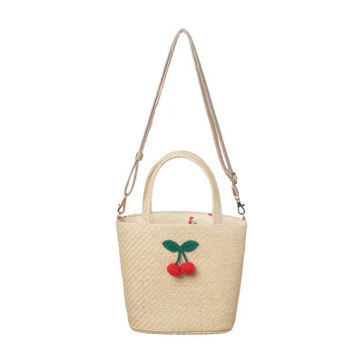 Bolso cesta cerezas tejido