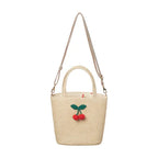 Bolso cesta cerezas tejido