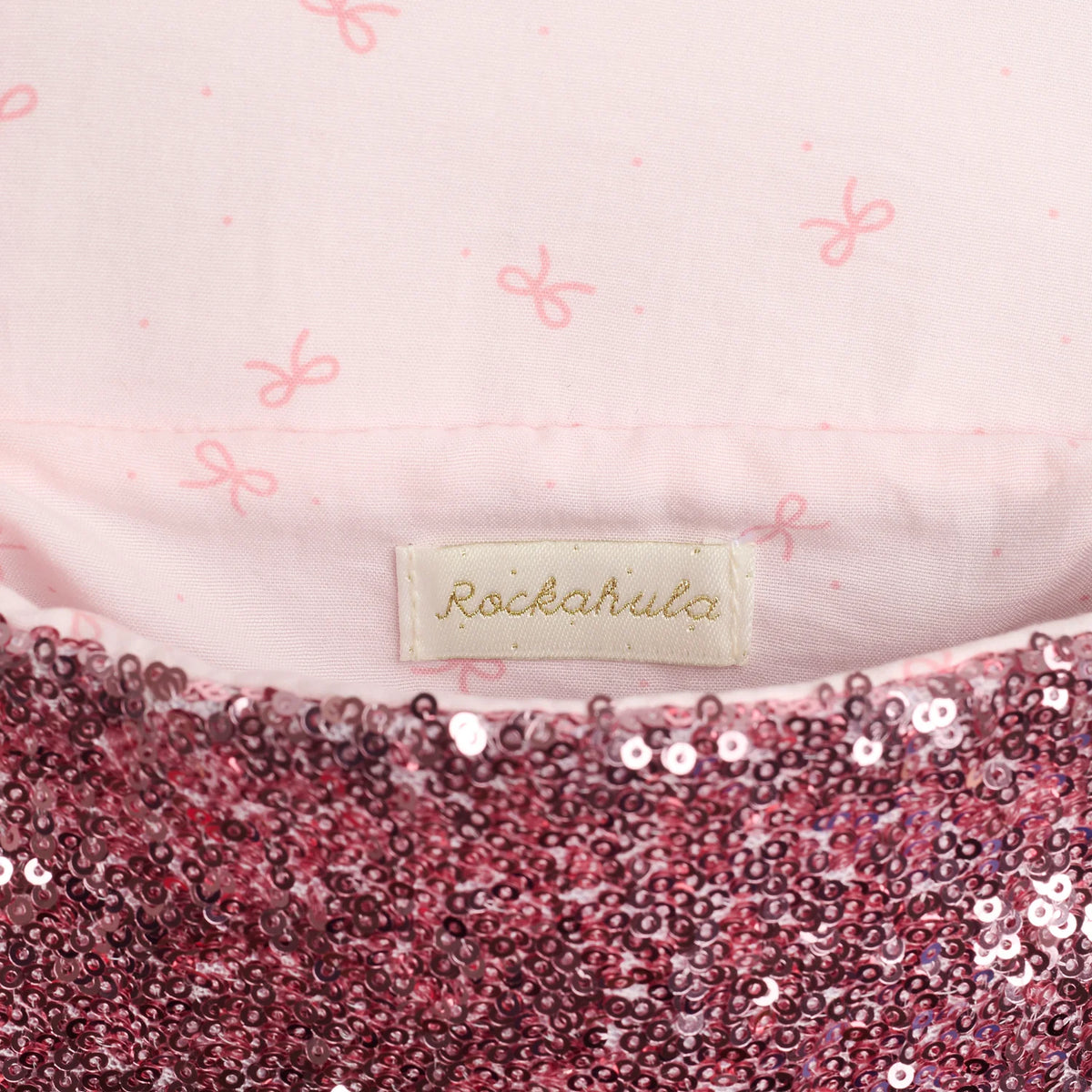Bolso de lentejuelas rosa precioso