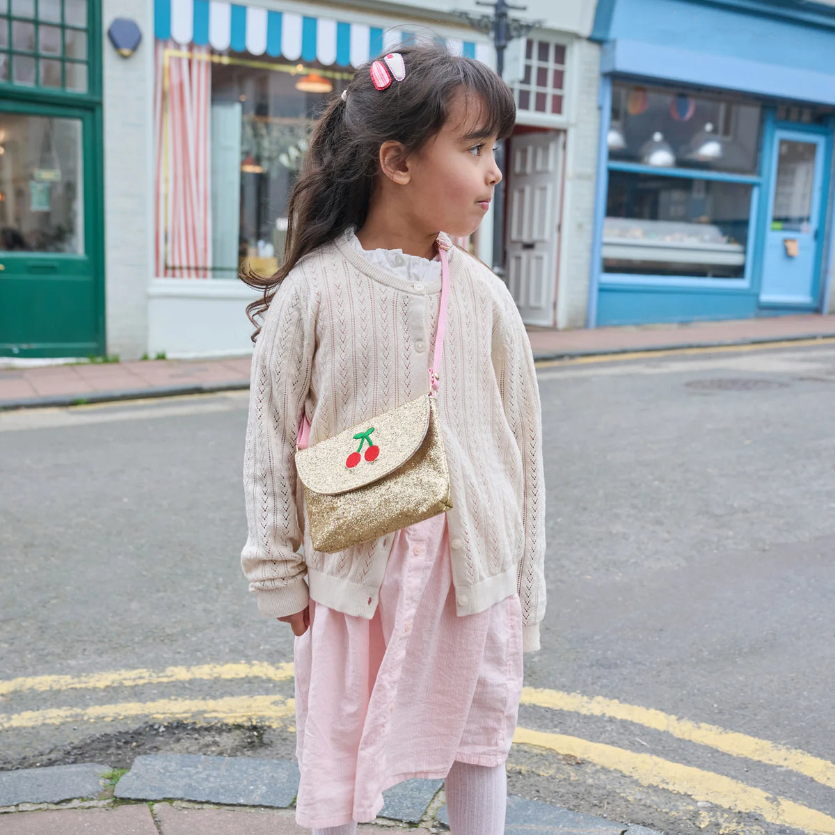 Bolso con purpurina Cherry Dreams