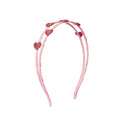 Diadema doble con corazones