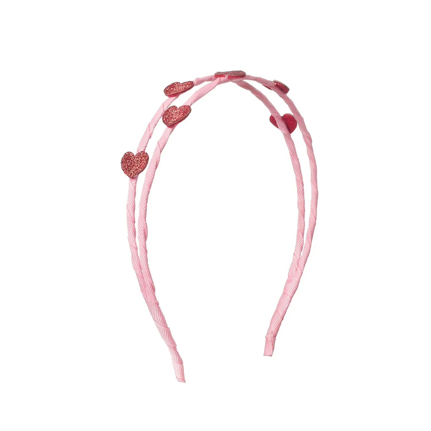 Diadema doble con corazones