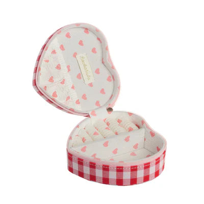 Joyero corazón gingham