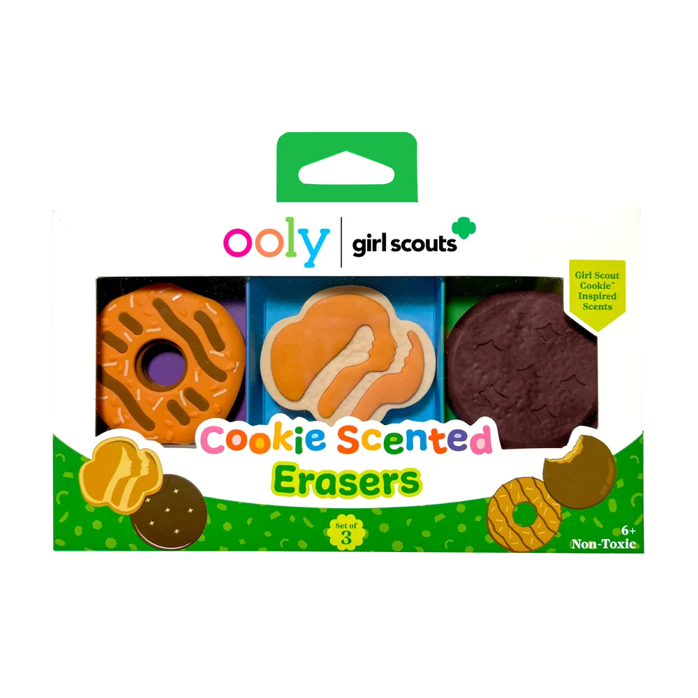 OOLY x Girl Scouts: Gomas de borrar con aroma a galleta (juego de 3)es