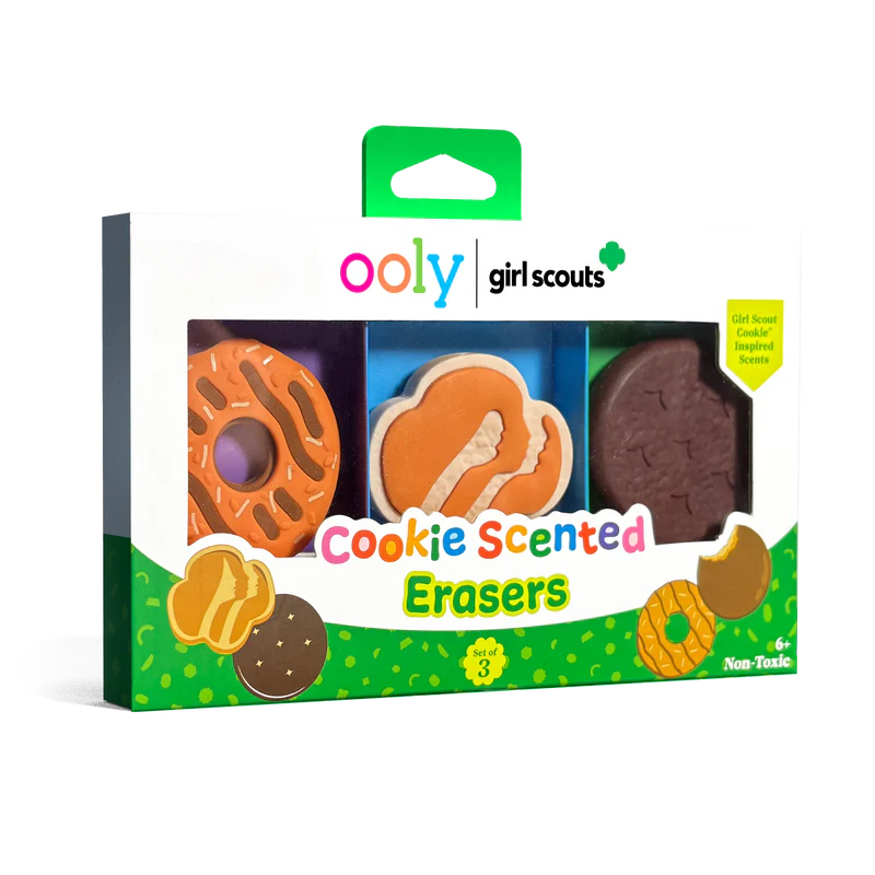 OOLY x Girl Scouts: Gomas de borrar con aroma a galleta (juego de 3)es