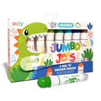 Jumbo Jots: Marcadores de punta doble cono y sello - Dinosaurio (Set de 8)