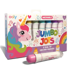 Jumbo Jots: Marcadores de doble punta y sello - Unicornio (Juego de 8)