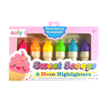 Sweet Scoops: Subrayadores neón - Aroma a fresa (Set de 6)