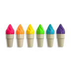 Sweet Scoops: Subrayadores neón - Aroma a fresa (Set de 6)