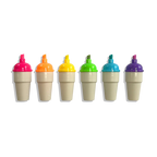 Sweet Scoops: Subrayadores neón - Aroma a fresa (Set de 6)