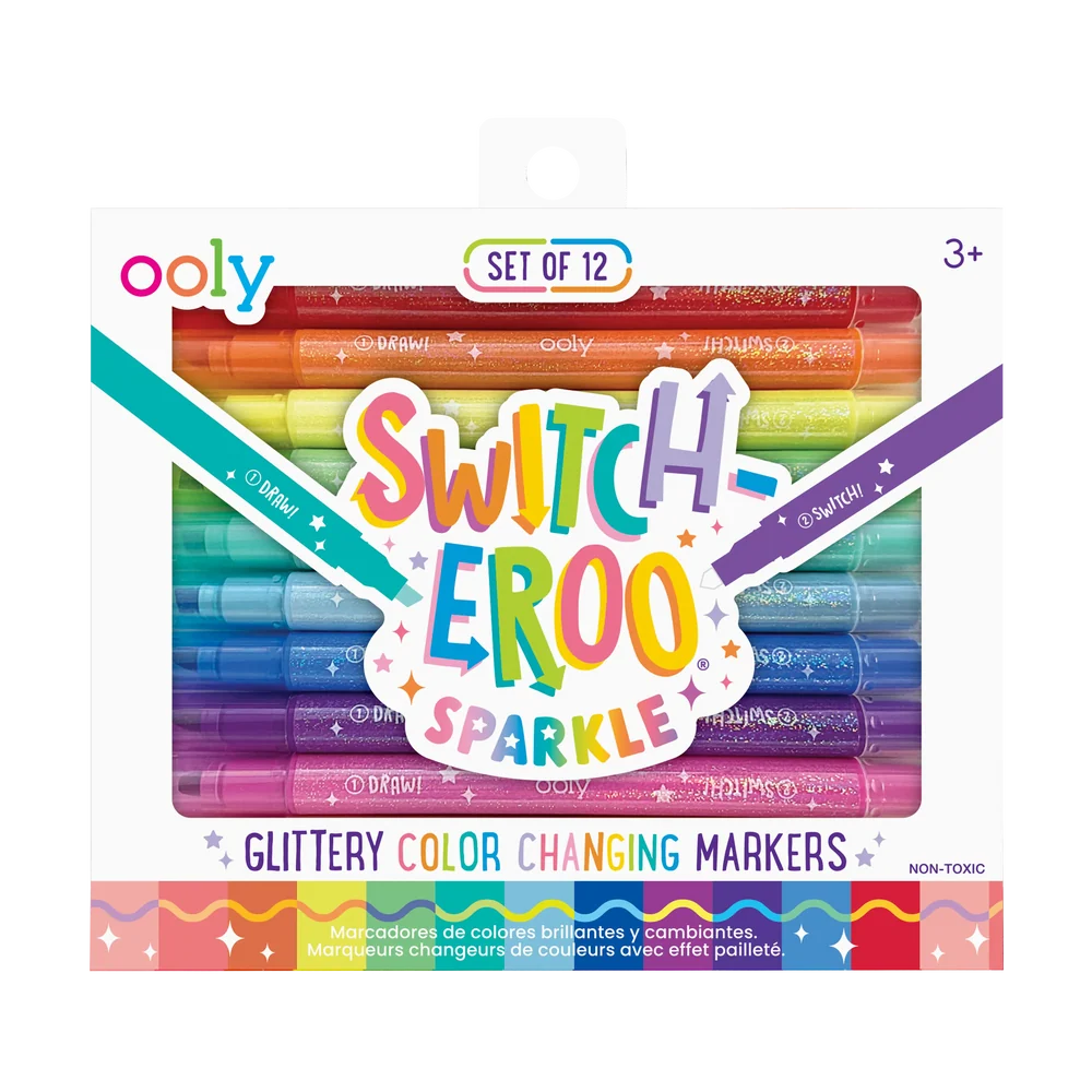 ¡Switch-eroo!: Marcadores brillantes que cambian de color (Set de 12)