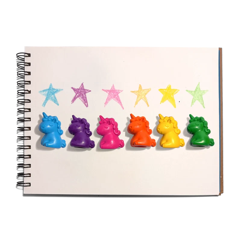 Fiesta de unicornios: Crayones de dedo (juego de 6)