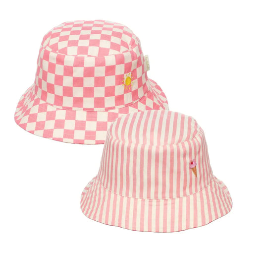 Sombrero Bucket Reversible Rayas Candy