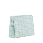 Estuche Con cremallera- cuadros verdes clasicos