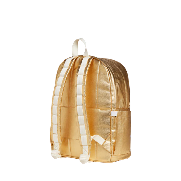 Mochila Kane grande de doble bolsillo dorada
