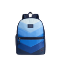 Mochila Kane grande de doble bolsillo azul de varios tonos