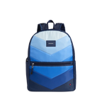 Mochila Kane grande de doble bolsillo azul de varios tonos