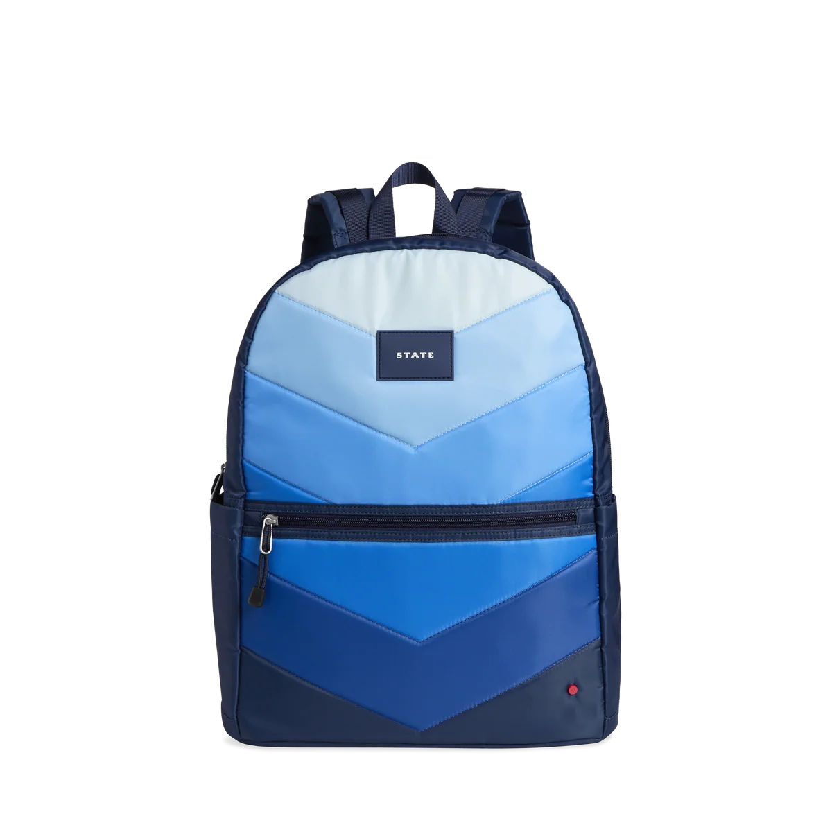 Mochila Kane grande de doble bolsillo azul de varios tonos