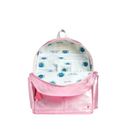 Mochila Kane de doble bolsillo morada con estrellas de colores