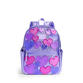 Mochila Kane de doble bolsillo morada con estrellas de colores