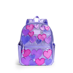 Mochila Kane de doble bolsillo morada con estrellas de colores