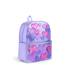 Mochila Kane de doble bolsillo morada con estrellas de colores