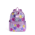Mochila Kane de doble bolsillo morada con estrellas de colores