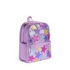 Mochila Kane de doble bolsillo morada con estrellas de colores