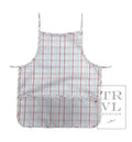 Delantal - cuadros clásicos rojo con azul