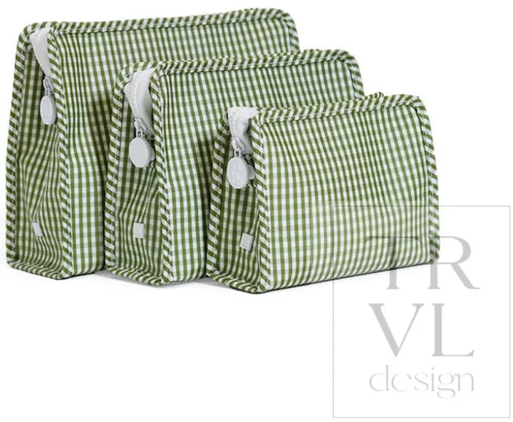 Estuche con cremallera GINGHAM MOSS Roadie